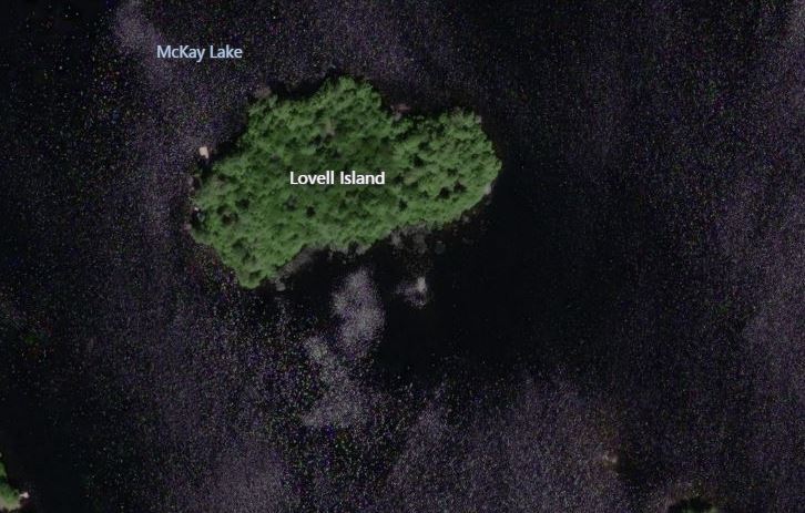 Aerial Map of Lovell Island