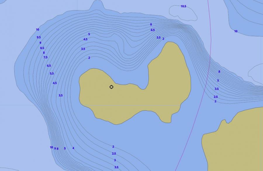 Contour Map of Healey Lake around Macaulay