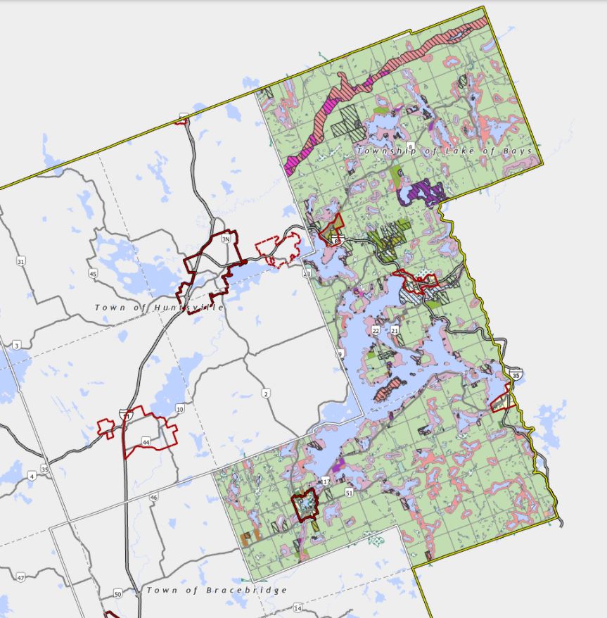 Zoning Map of Lake of Bays